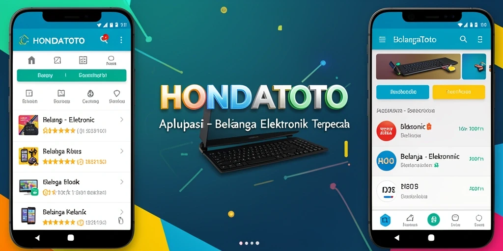 Tampilan antarmuka HONDATOTO dengan berbagai kategori elektronik.