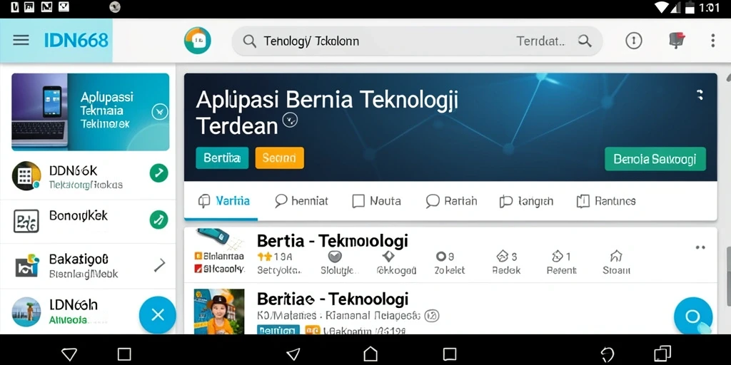 Tampilan antarmuka aplikasi IDN668 yang informatif dan menarik.