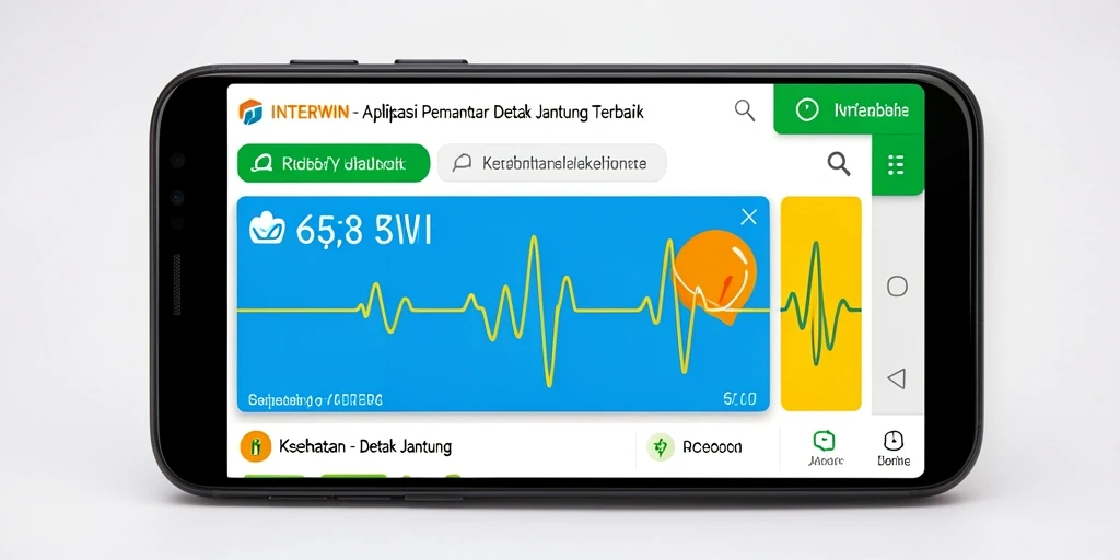 Tampilan antarmuka INTERWIN yang menampilkan data detak jantung
