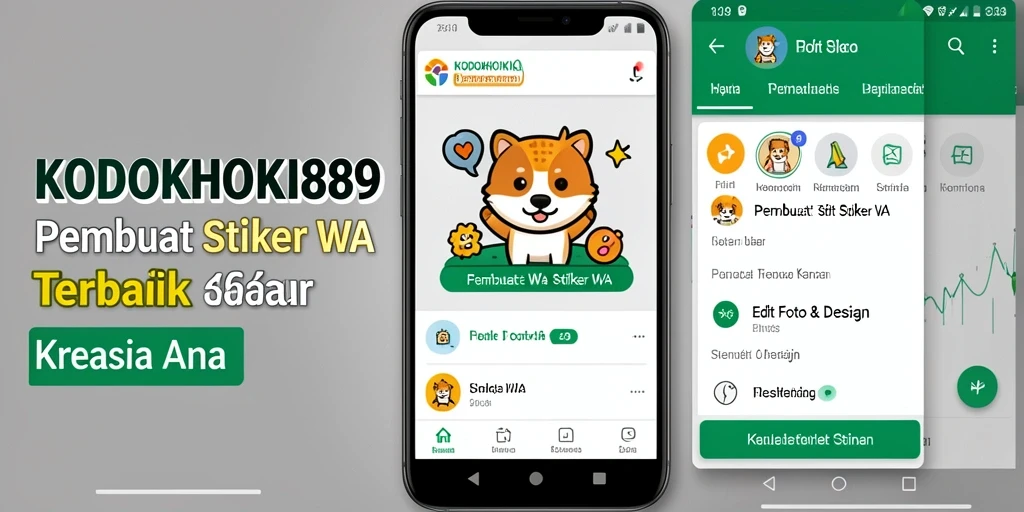 Antarmuka KODOKHOKI889 yang intuitif untuk membuat stiker WA.