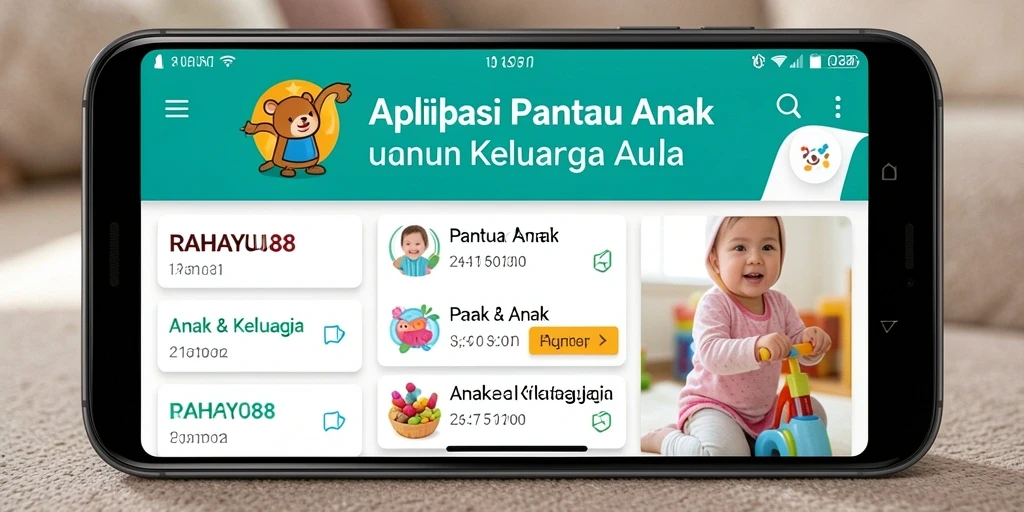 Antarmuka RAHAYU88 yang memudahkan pemantauan anak.